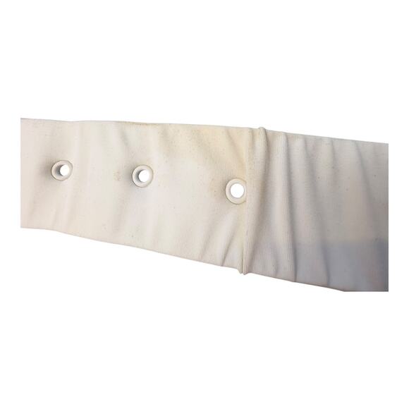 Vintage 60s/70s Style White Fabric Belt Round Buckle Red White Blue Retro Small‎ - Picture 3 of 9